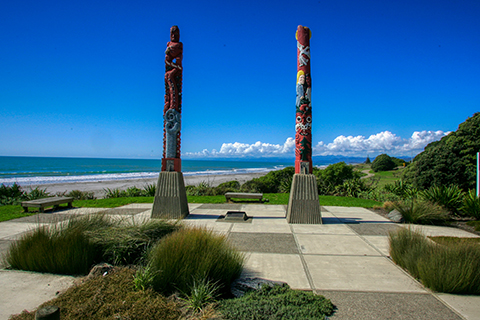 Opotiki Poles at Waiotahi Beach Photo Brian Young 480x320