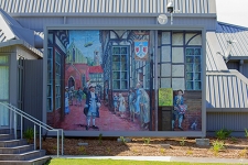 Mudge Mural Lawson Field Theatre Town Cryer Gisborne